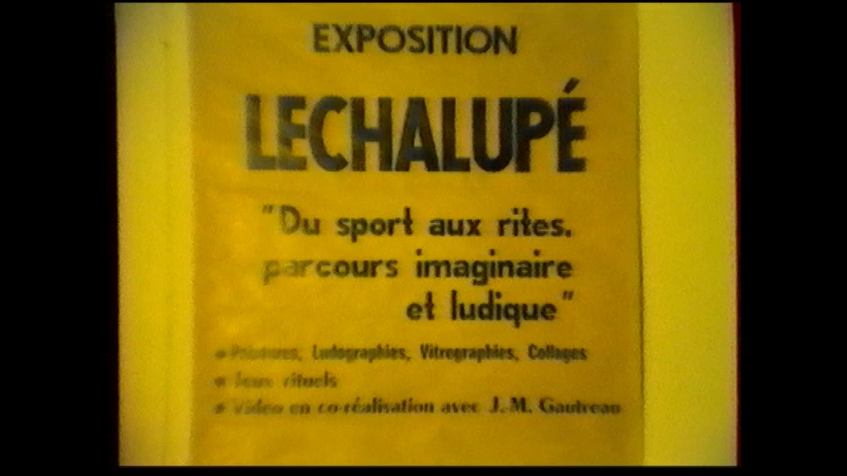 Exposition « Du sport aux rites », I.N.E.P., Marly-le-Roi, 1981 — vue 2