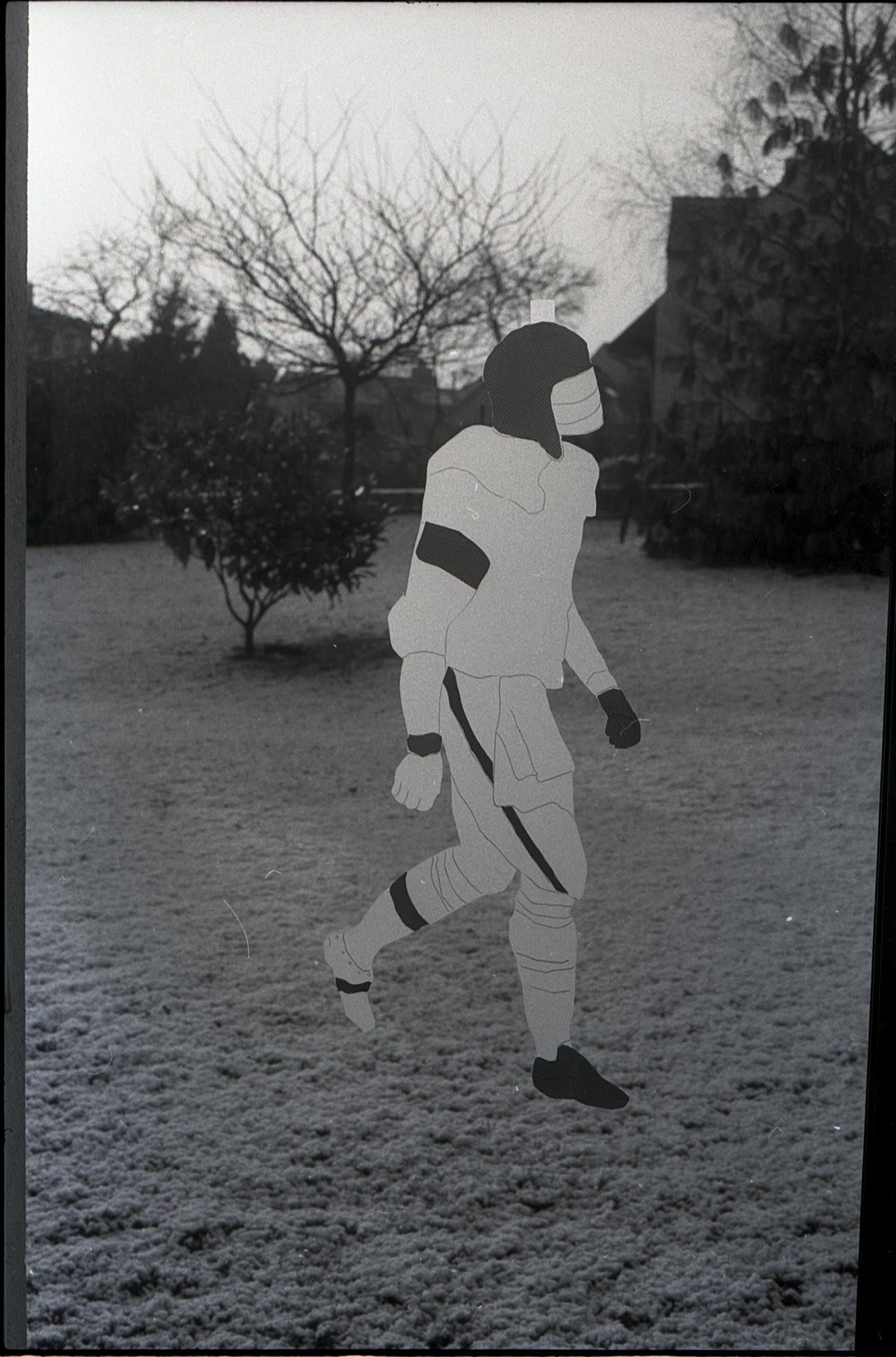 Silhouette découpée dans le jardin ("La grande procession")